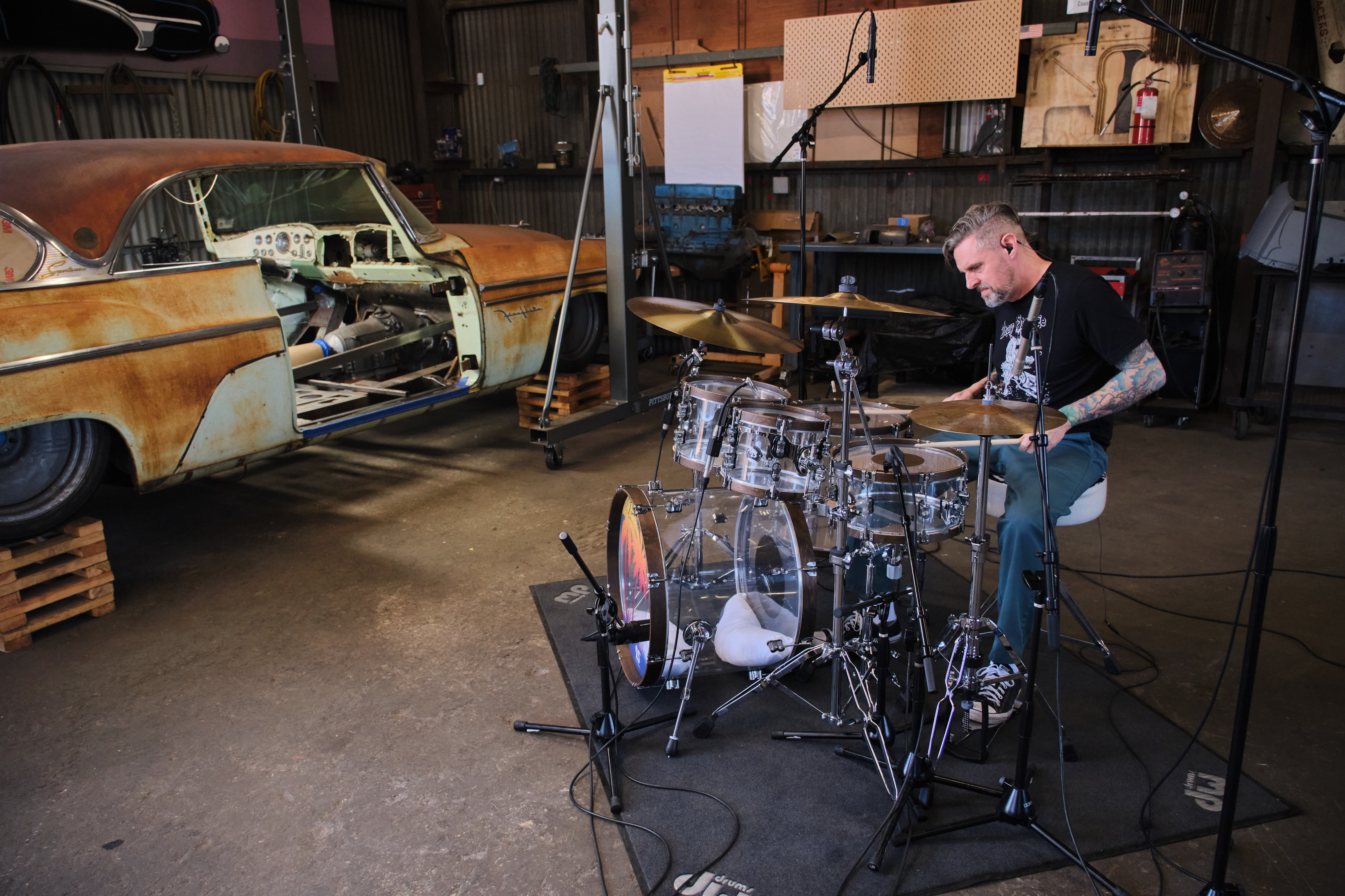 PDP 25th Anniversary Kit in Garage with Car